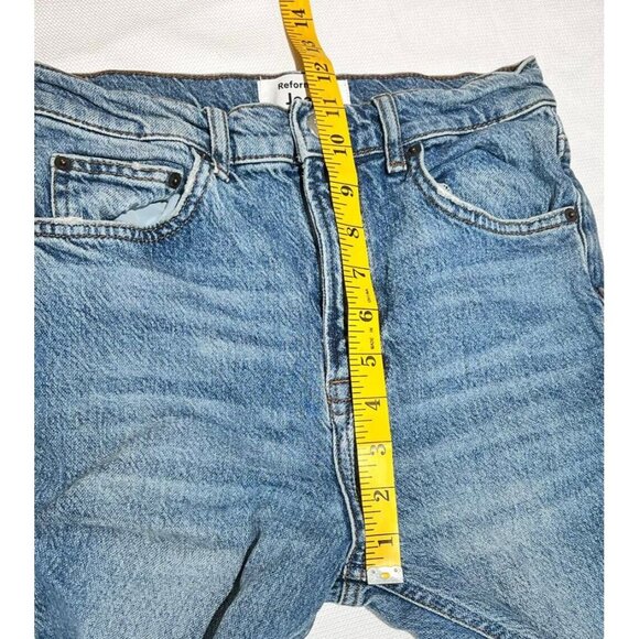 Reformation Jeans High Rise Straight Leg Womens Size 25 Wash Malta Distressed - Picture 6 of 14